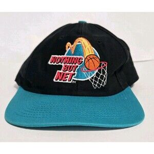 Vintage McDonald’s Nothing But Net Adjustable‎ SnapBack Hat Black 1993 90s